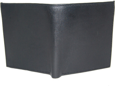Fclass Men Black Genuine Leather Wallet(10 Card Slots)