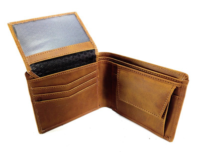 

DJ Men Black Genuine Leather Wallet(4 Card Slots)