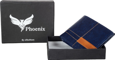 

Phoenix Men Blue Artificial Leather Wallet(8 Card Slots)