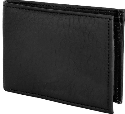 

upshot Men Black Artificial Leather Wallet(3 Card Slots)