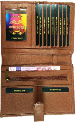 

new trendz Girls Brown Genuine Leather Card Holder(10 Card Slots)