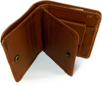 

DJ Men Tan Genuine Leather Wallet(4 Card Slots)