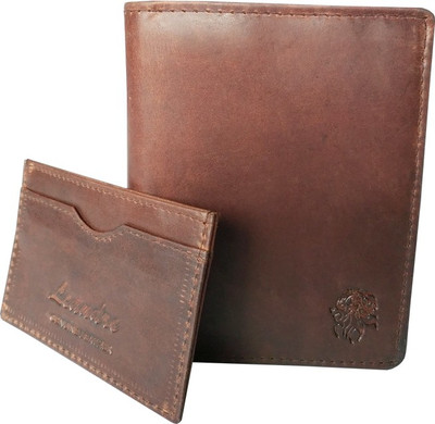 

Leandre Men Brown Genuine Leather Wallet(10 Card Slots)