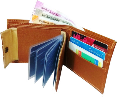 

Wenzest Boys Tan Artificial Leather Wallet(10 Card Slots)