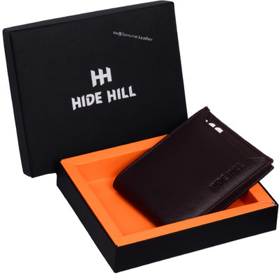 

hide hill Men Brown Genuine Leather Wallet(7 Card Slots)