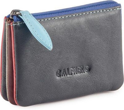 

Calfnero Women Casual Grey Genuine Leather Wallet(3 Card Slots), Multi