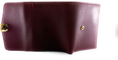 

DJ Women Maroon Genuine Leather Wallet(4 Card Slots)