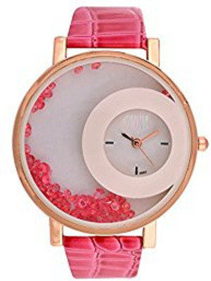 

Rage Enterprise New Stylish Red Leather Belt Fancy Movable Diamond Men & Women Watch - For Girls