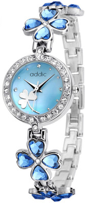 

Addic Delicate Petals Blue Stone Studded Watch - For Women