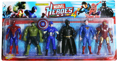 

Toyswala Marvel Heroes 4 Action Figure Collection(Multicolor)