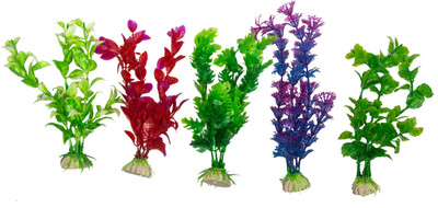 

Liger India Aquarium/ FIsh Tank Decorative Artificial Plant, Pack of 10, 8 Inch Height, Laterite Planted Substrate(Multicolor)