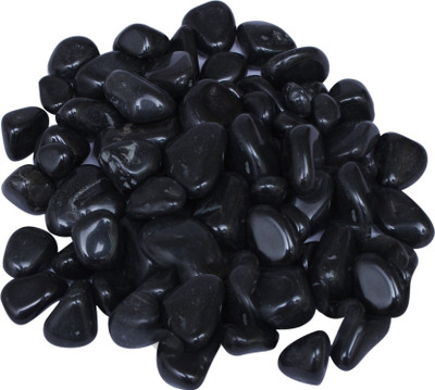 

Tradesk Decorative Ornamental River Pebbles Rocks for Landscaping, Home Decor etc. Gravel Unplanted Substrate(Black)