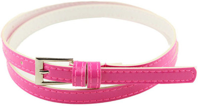 

KANCOOLD Women Pink Artificial Leather Belt, Dark pink