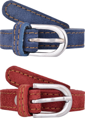 

Exotique Women Casual Multicolor Genuine Leather Belt, Blue;red