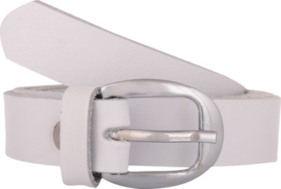 

Exotique Women Casual White Genuine Leather Belt