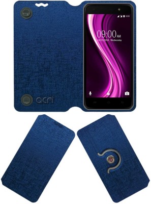 ACM Flip Cover for Lava X81 4G(Blue, Cases with Holder, Pack of: 1)