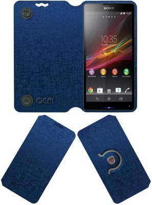 ACM Flip Cover for Sony Xperia ZL(Blue, Cases with Holder, Pack of: 1)