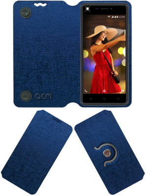 ACM Flip Cover for Intex Aqua Lions 3(Blue, Cases with Holder, Pack of: 1)