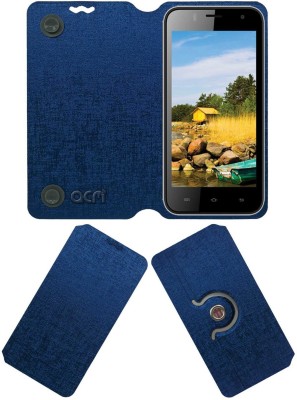 ACM Flip Cover for Intex Aqua Q4(Blue, Cases with Holder, Pack of: 1)