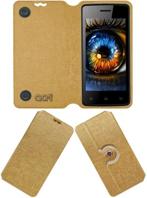 ACM Flip Cover for Celkon Campus Colt A401(Gold, Cases with Holder, Pack of: 1)