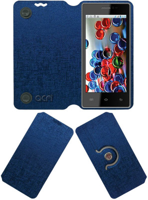ACM Flip Cover for Intex Cloud Y17(Blue, Cases with Holder, Pack of: 1)