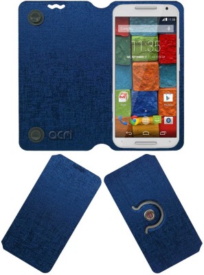 ACM Flip Cover for Motorola Moto X 2nd Gen 2014(Blue, Cases with Holder, Pack of: 1)