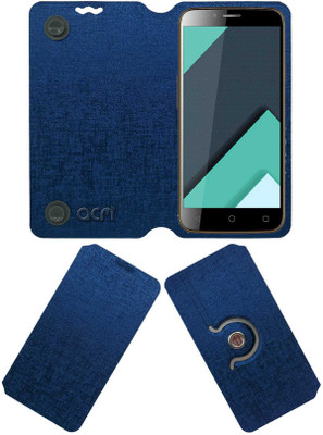 ACM Flip Cover for Karbonn Quattro L50 HD(Blue, Cases with Holder, Pack of: 1)