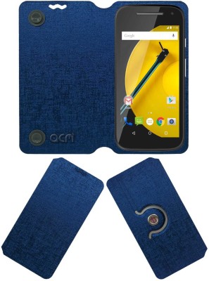 ACM Flip Cover for Motorola E2 2nd Gen 4g(Blue, Cases with Holder, Pack of: 1)