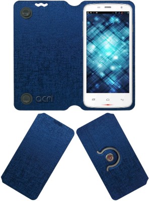 ACM Flip Cover for Spice Smart Flo Mettle 3.5X Mi-356(Blue, Cases with Holder, Pack of: 1)