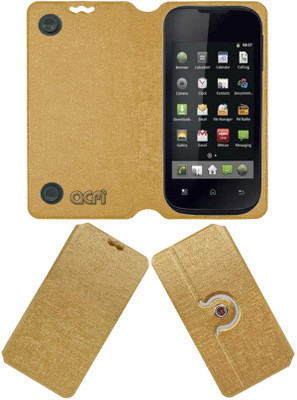 ACM Flip Cover for iBall Andi 3.5r(Gold, Cases with Holder, Pack of: 1)