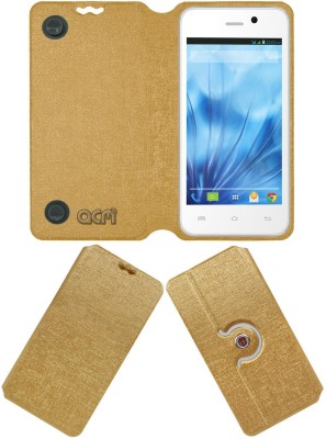 ACM Flip Cover for Lava Iris X1 Atom S(Gold, Cases with Holder, Pack of: 1)