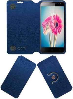 ACM Flip Cover for Lava Iris 504Q(Blue, Cases with Holder, Pack of: 1)