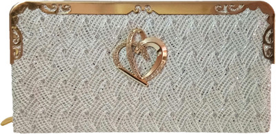 

Divu Collections Casual Silver Clutch