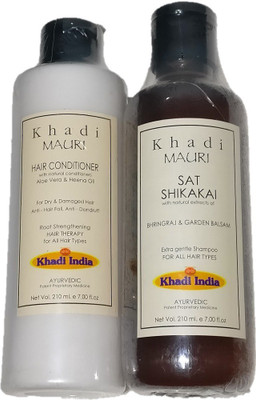 

khadi mauri HVN SATSHIKAKAI Shampoo With hair Conditioner Combo(Set of 2)