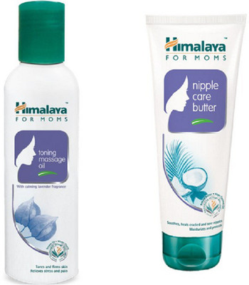 Himalaya Moms Toining Massage Oil 200 Ml With Nipple Care Butter 20 G Set Of 2 Flipkart Com Imall Com