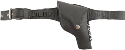 SHAH 32 Bore Revolver Cover with Belt and Flap Racquet Carry Case/Cover Free Size(Black)