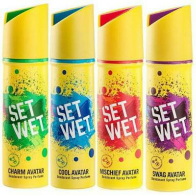

Set Wet sw ccms-dedodrants (150 ml _ pack of 4) Deodorant Spray - For Men(150 ml, Pack of 4)