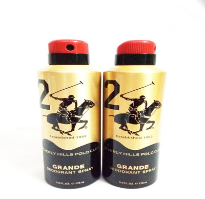 

Beverly Hills Polo Club GRANDE Deodorant Spray - For Men(350 ml, Pack of 2)