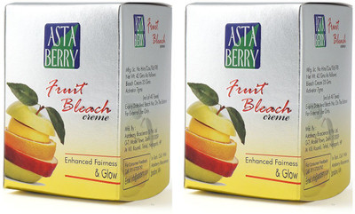 

Astaberry Fruit Mild Bleach Crème (42 gm) - For moderate skin (Pack of 2) 42 g(Set of 2)