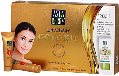 

Astaberry 24 carat Gold Facial Kit + FREE 100ml Moisturizing Lotion 55 g