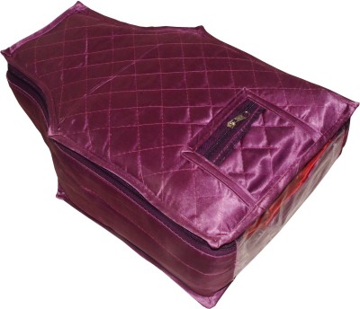 

Funkroo High Quality Pack of 1 Satin 6inch Designer Blouse Cover Gift Organizer bag vanity pouch Keep saree/Suit/Travelling Pouch(Purple)