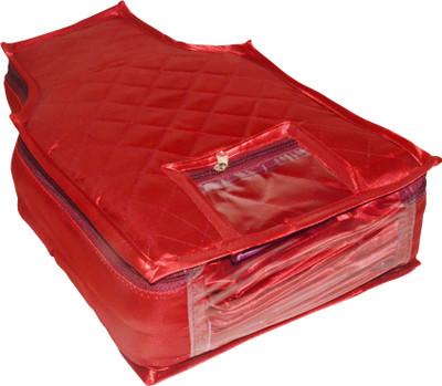 

Funkroo High Quality Pack of 1 Satin 6inch Designer Blouse Cover Gift Organizer bag vanity pouch Keep saree/Suit/Travelling Pouch(Maroon)