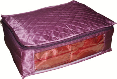 

Funkroo High Quality Pack of 1 Satin 6 inch Height Saree Cover Gift Organizer bag vanity pouch Keep saree/Suit/Travelling Pouch(Purple)