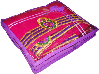 

Funkroo High Quality Pack of 1 Non woven 2 inch Height Saree Cover Gift Organizer bag vanity pouch Keep saree/Suit/Travelling Pouch(Purple)