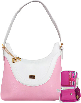 Anglopanglo Hand-held Bag(Pink, White)