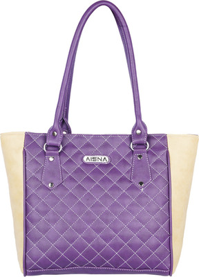 

Aisna Hand-held Bag(Purple, Beige), Beige;purple