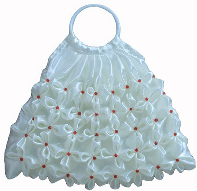 

Rosy Hand-held Bag(White, Red), Red;white