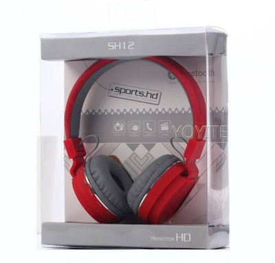 

Sclusive SH-12 BASS ZMR-003 Headphone(Red, Over the Ear)