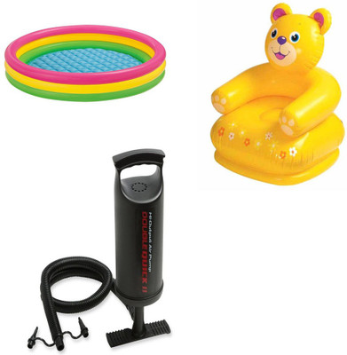 

Akshit Inflatable 2 Feet With Yellow Chair With Air Pump Inflatable Pool Accessory(Multicolor)