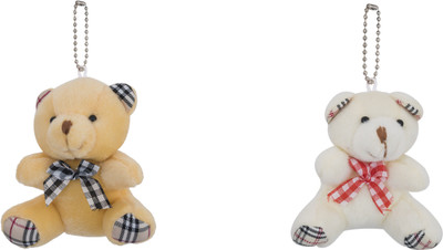 

Shubheksha Combo of 2 Cute Teddy Bear Soft Material (Yellow,White) Key Chain